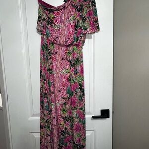 Floral Off-Shoulder Maxi Dress